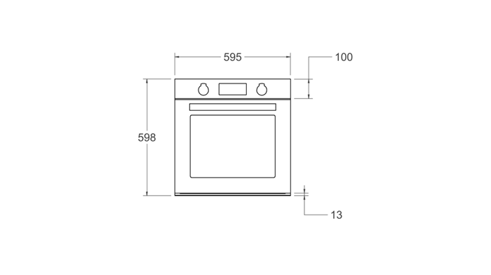 60cm Electric Pyro Built-in Oven, TFT display