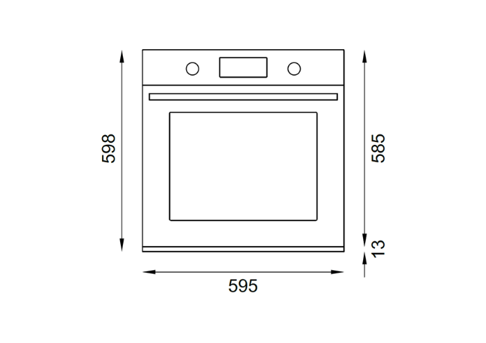 60cm Electric Pyro Built-in Oven, TFT display